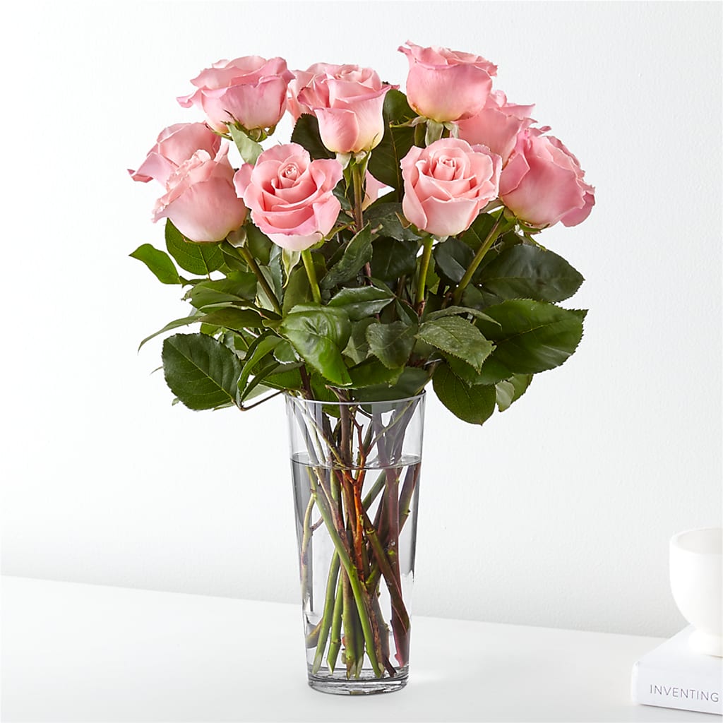 Long Stem Pink Rose Bouquet – RICHARD FLOWERS & GIFTS LLC, Clearwater FL