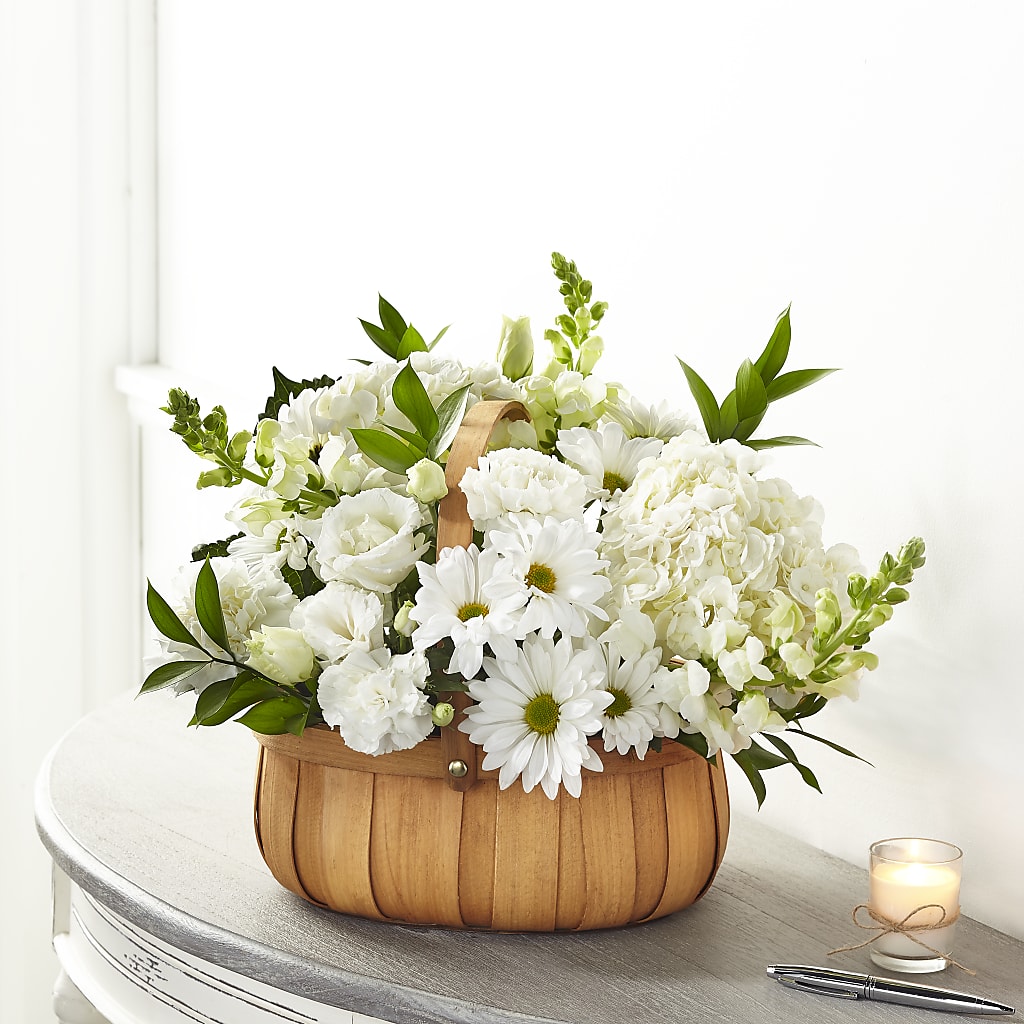 Pure Ivory Basket – RICHARD FLOWERS & GIFTS LLC, Clearwater FL