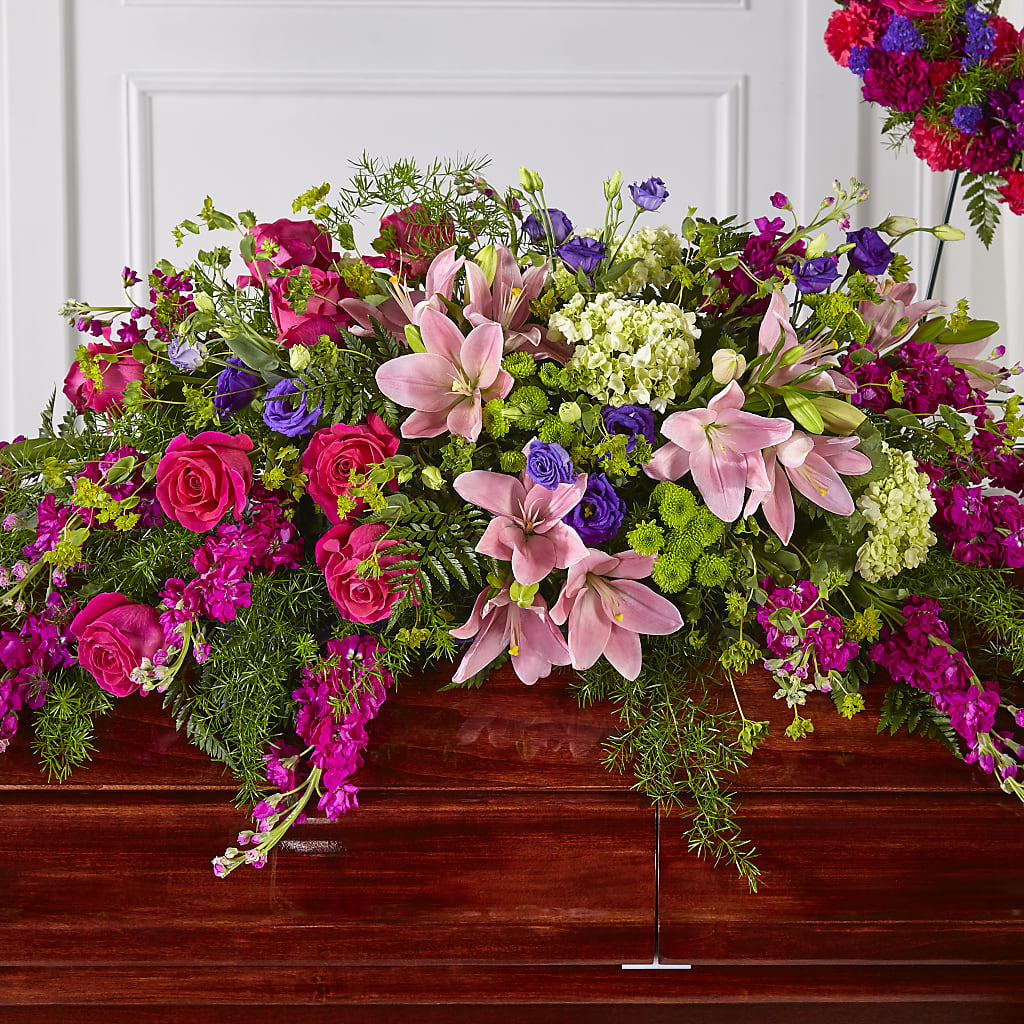 Radiant Tribute Casket Spray – RICHARD FLOWERS & GIFTS LLC, Clearwater FL