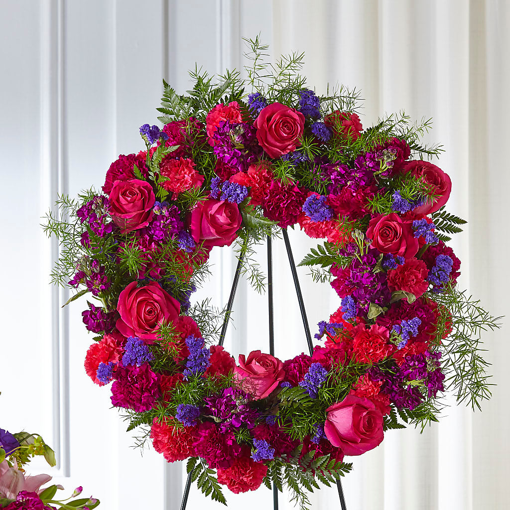 Calming Colors Wreath – RICHARD FLOWERS & GIFTS LLC, Clearwater FL