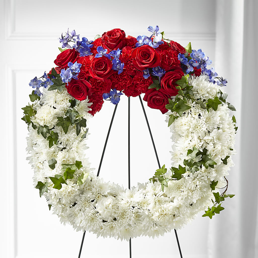 Patriotic Passion Wreath – RICHARD FLOWERS & GIFTS LLC, Clearwater FL