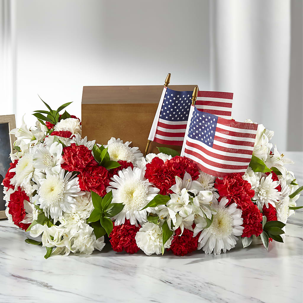 Spirit of Patriotism Cremation Adornment – RICHARD FLOWERS & GIFTS LLC, Clearwater FL