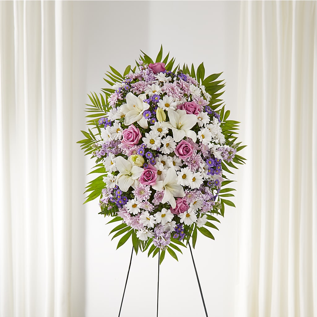 Surrounded by Love Standing Spray – RICHARD FLOWERS & GIFTS LLC, Clearwater FL