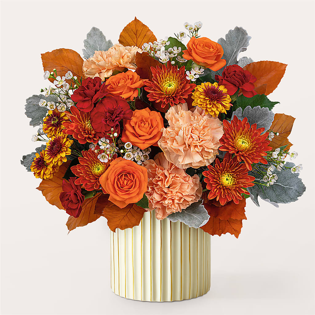 Merlot Bouquet with Ivory Vase – RICHARD FLOWERS & GIFTS LLC, Clearwater FL