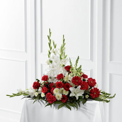 Crimson & White Arrangement – RICHARD FLOWERS & GIFTS LLC, Clearwater FL
