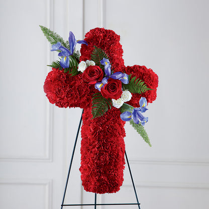Faithful Hero Floral Cross – RICHARD FLOWERS & GIFTS LLC, Clearwater FL