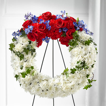 Patriotic Passion Wreath – RICHARD FLOWERS & GIFTS LLC, Clearwater FL
