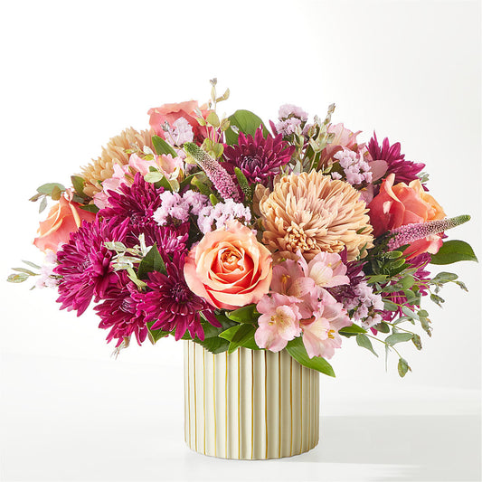 Berry Cobbler Bouquet with Ivory Vase – RICHARD FLOWERS & GIFTS LLC, Clearwater FL
