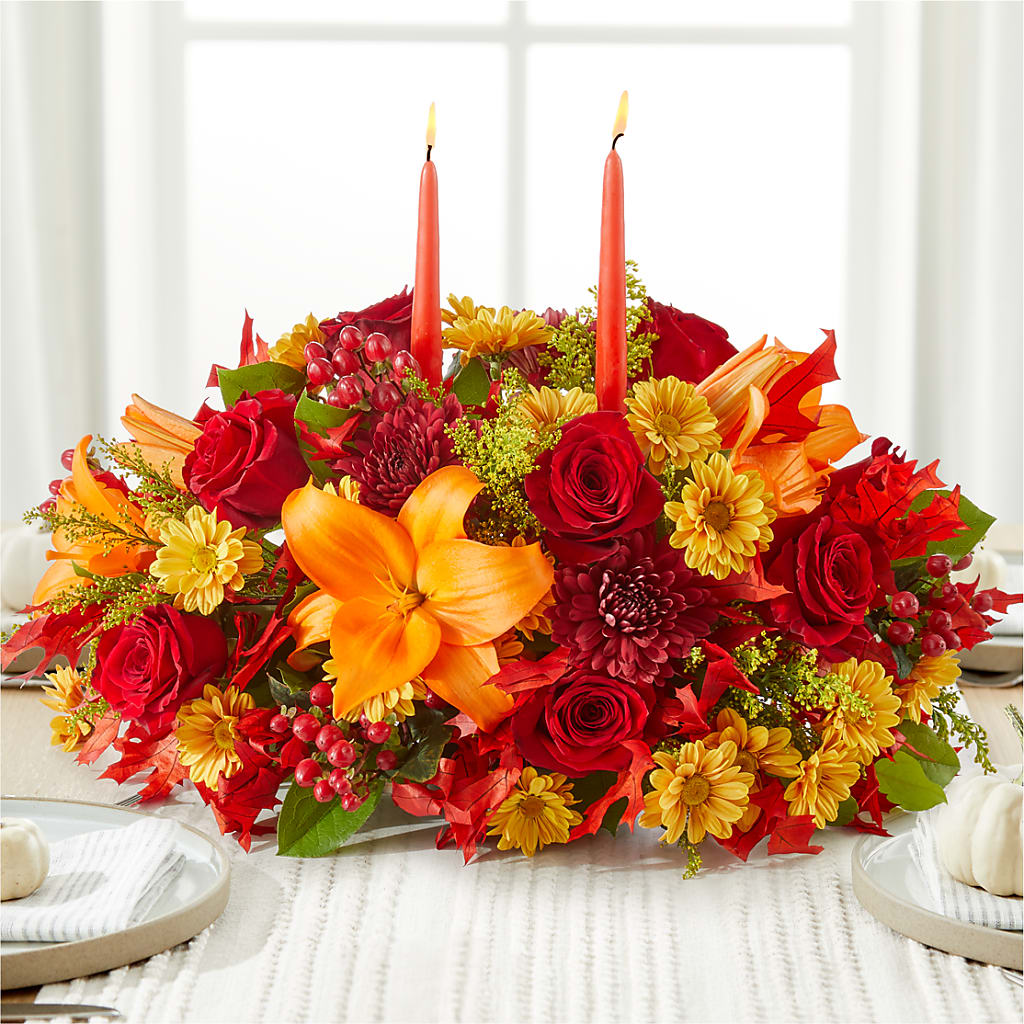 Autumn's Embrace Centerpiece – RICHARD FLOWERS & GIFTS LLC, Clearwater FL
